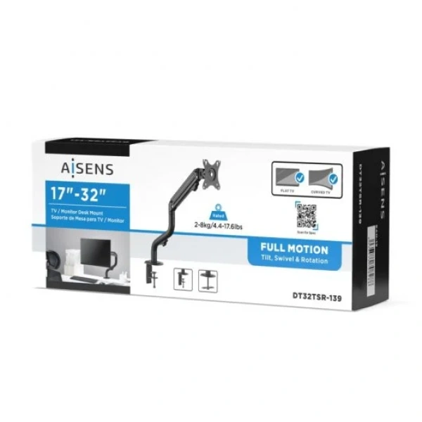 Contrapeso para Monitor/TV Aisens DT32TSR-139 Suporte de Secretária 17”-32” VESA