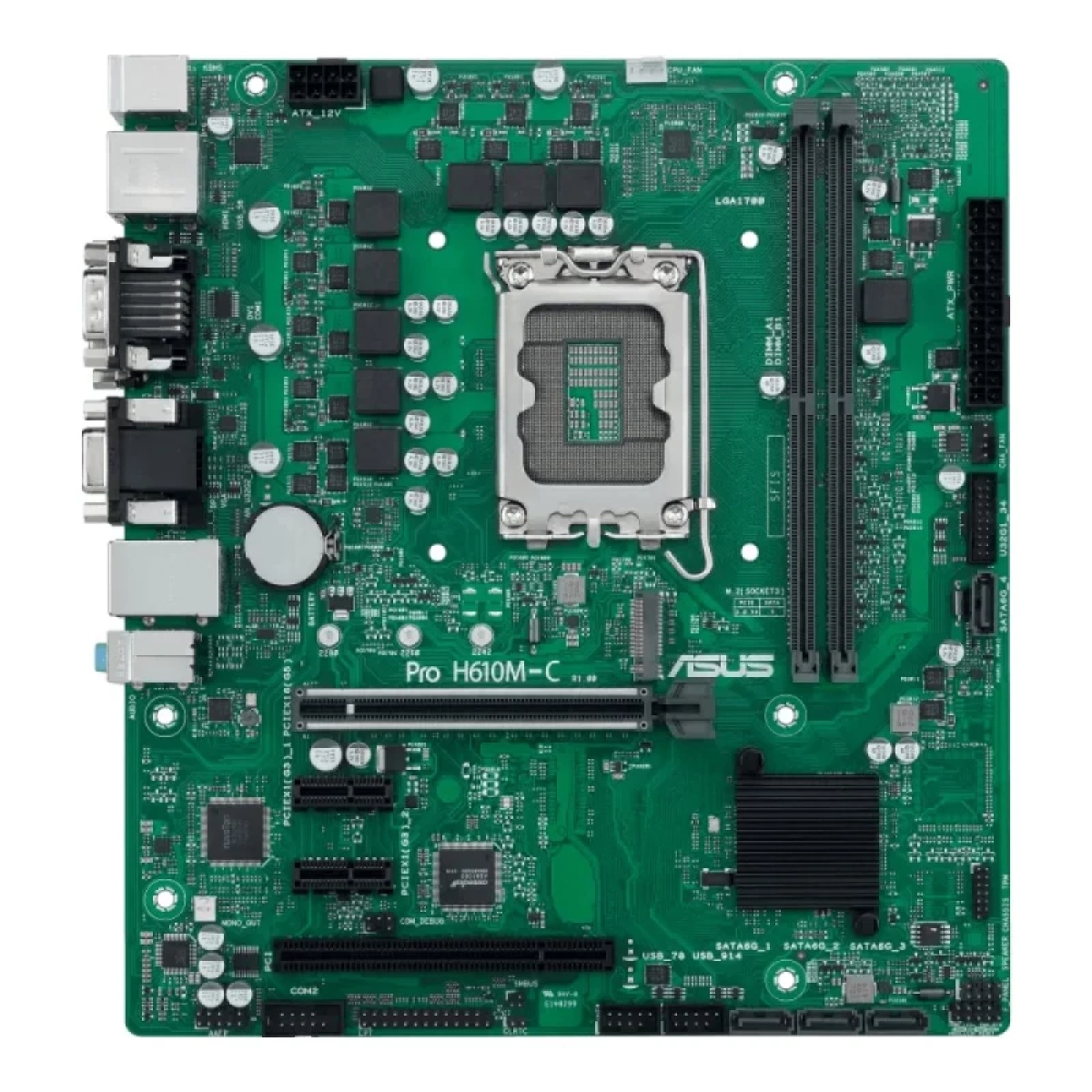MOTHERBOARD PRO H610M-C ASUS, 2DDR5, 1M.2 PCIE3.0, CSM, MATX - Image 2