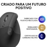 Rato Laser Logitech Lift Left Vertical Ergonomic Wireless/Bluetooth 4000DPI Graphite - Image 5