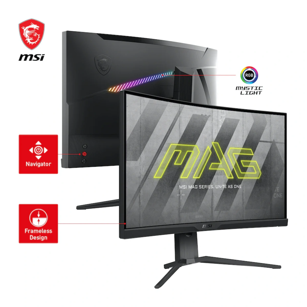 Monitor Curvo MSI 27" MAG 275CQRF QD VA WQHD 170Hz 1ms FreeSync Premium - Image 4