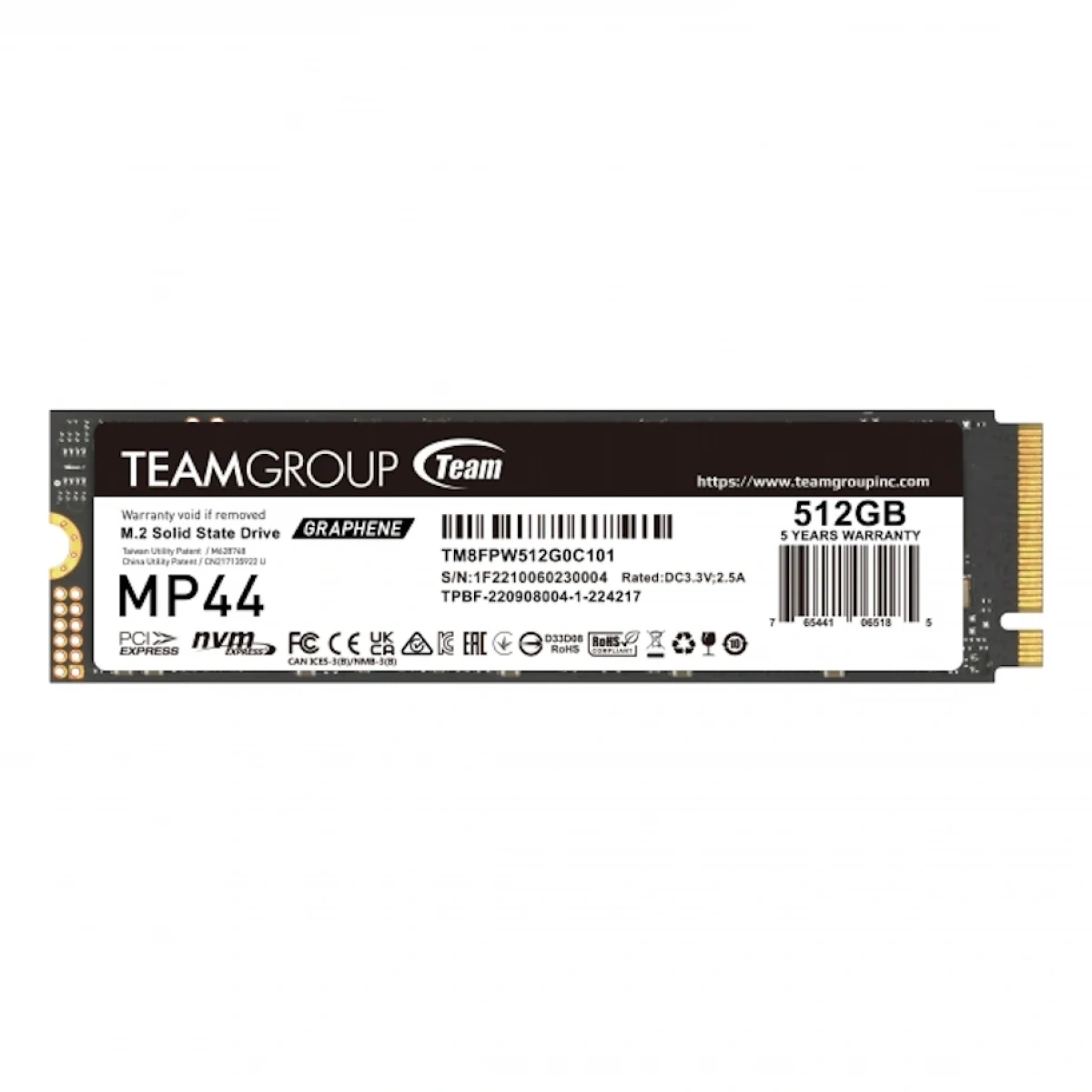 Disco SSD Team Group MP44 512GB Gen4 M.2 NVMe - Image 1