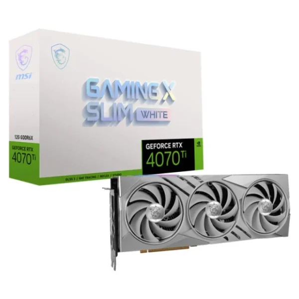 Placa Gráfica MSI GeForce RTX 4070 Ti 12GB Gaming X SLIM Branca