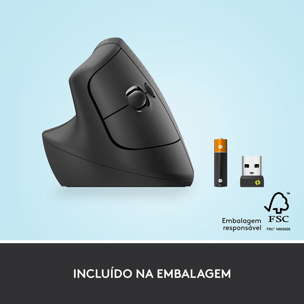 Rato Laser Logitech Lift Left Vertical Ergonomic Wireless/Bluetooth 4000DPI Graphite - Image 3