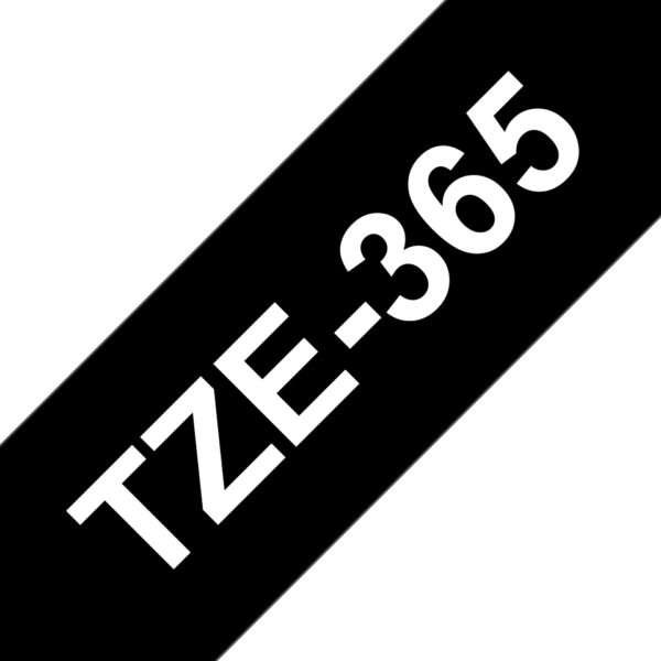 Fita Laminada Compatível Brother TZE-365 - 36mm x 8 metros Branco / Preto