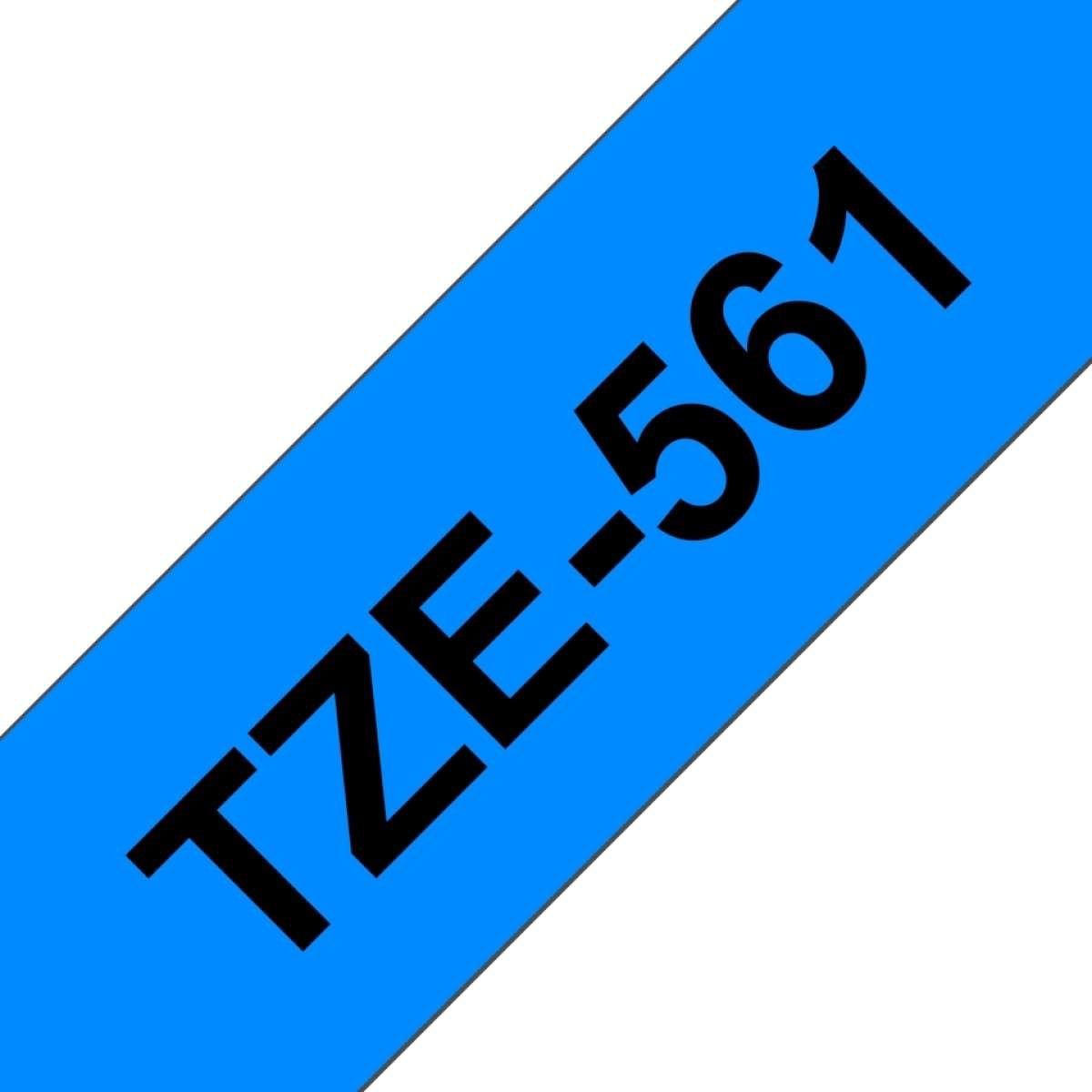 Fita Laminada Compatível Brother TZE-561 - 36mm x 8 metros Preto / Azul - Image 1