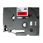 Fita Laminada Compatível Brother TZE-421 - 9mm x 8 metros Preto/Vermelho