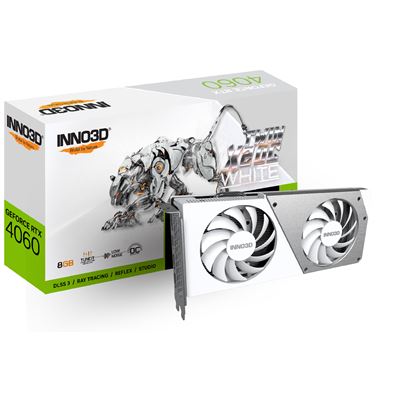 Placa GrAAfica INNO3D GEFORCE RTX 4060 TWIN X2 OC 8GB GDDR6 BRANCO