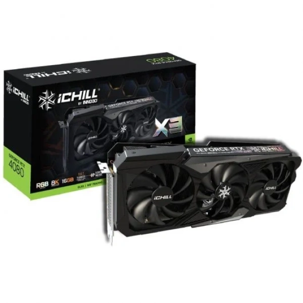 Placa Gráfica Inno3D NVIDIA GeForce RTX 4080 ICHILL X3 16GB GDDR6X