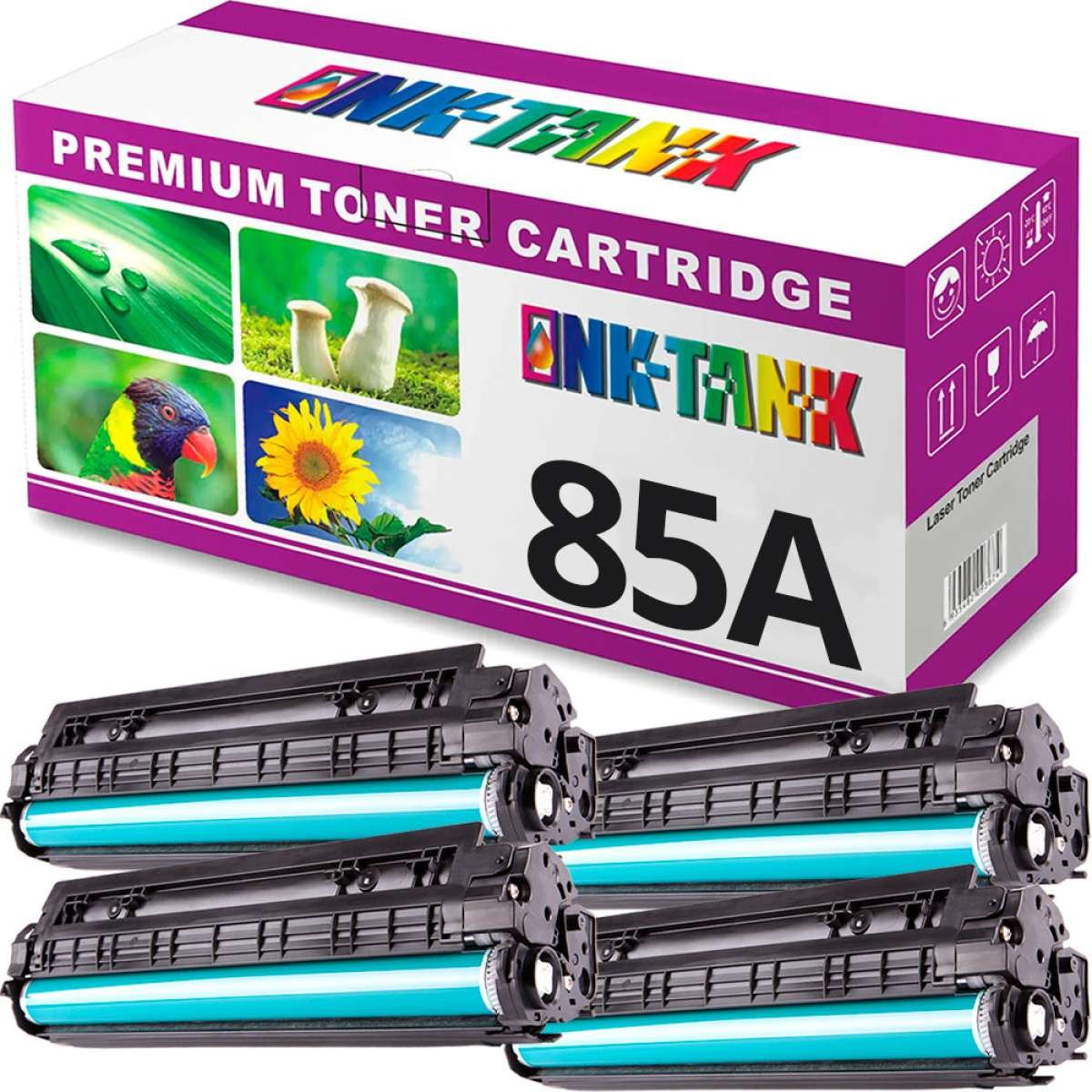 Pack 4 Toners HP 85A Compatíveis CE285A Preto - Image 1
