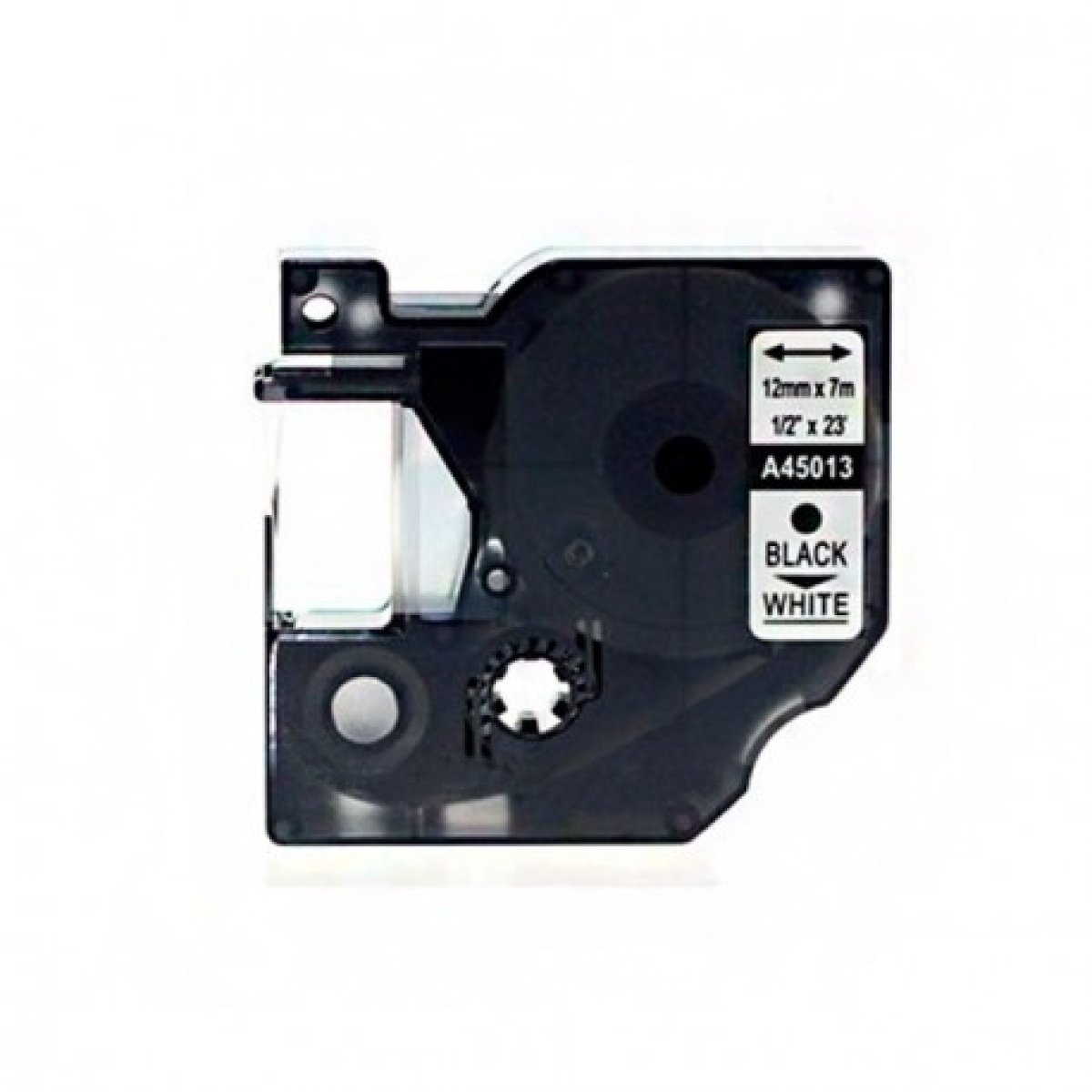 Fita Compatível Dymo D1 45013 - 12mm x 7 metros Preto/Branco S0720530 - Image 1