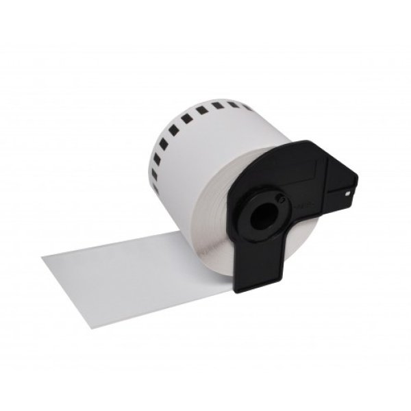 Etiquetas Compativeis Brother DKN55224 Branca - 54mm x 30.48 metros Contínua Não Adesiva Papel térmico