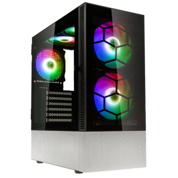 Caixa ATX Kolink Observatory MX Glass ARGB Preto/Branco