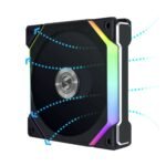 Ventoinha Lian Li UNI SL120 V2 ARGB Reverse Blade PWM Preto 120mm - Image 3