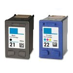 Conjunto 2 Tinteiros Compatíveis HP 21 / 22 XL