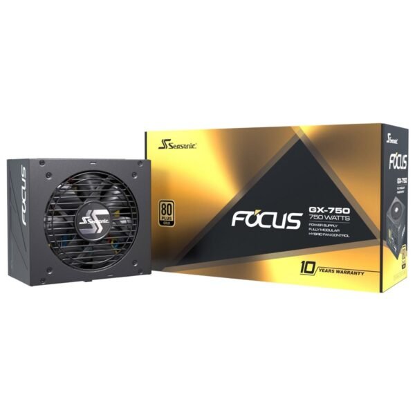 Fonte de Alimentação Seasonic Focus GX-750W 80 Plus Gold Full Modular
