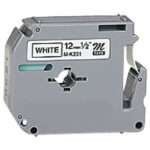 Fita Laminada Compatível Brother MK231BZ - 12mm x 4 metros Preto/Branco