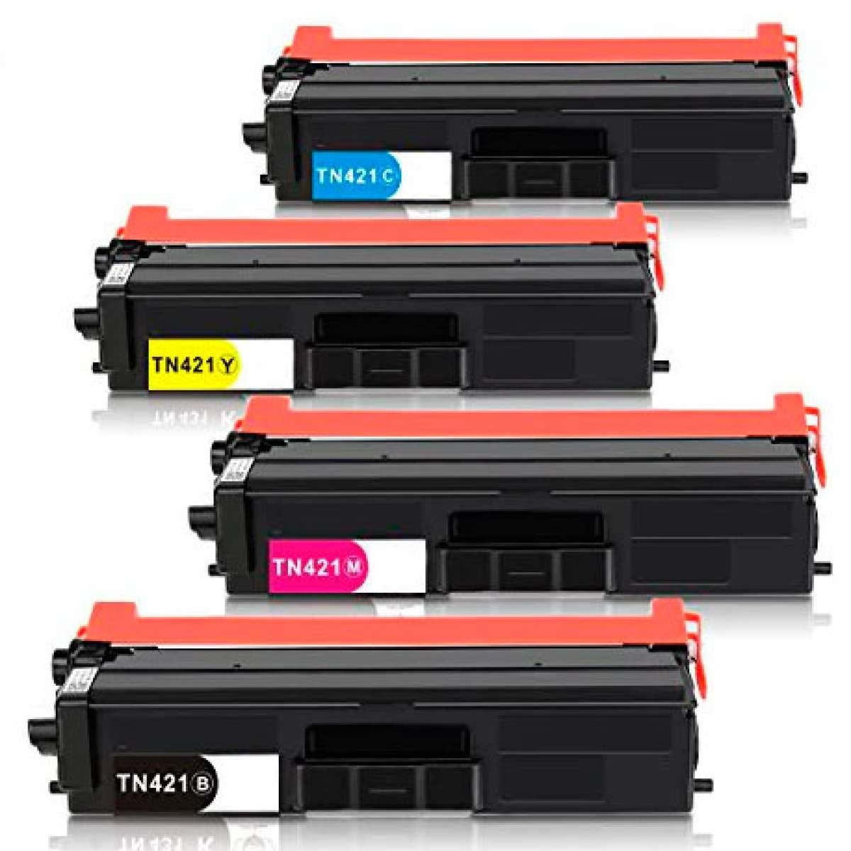 Pack 4 Toners Brother TN-421CMYK Compatíveis - Image 1