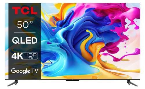 Televisão TCL C64 Series 50C649 50" 4K Ultra HD QLED Smart TV Wi-Fi Titânio