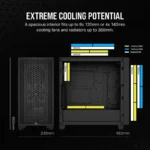 Caixa ATX Corsair 3000D AIRFLOW Vidro Temperado USB 3.0 Preta - Image 5