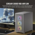 Caixa ATX Corsair 3000D RGB AIRFLOW Vidro Temperado USB 3.2 Branca - Image 6