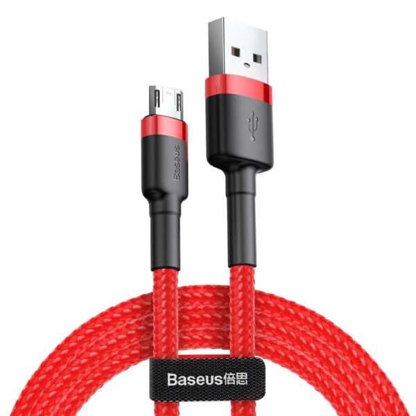 Cabo Baseus Cafule USB-A para MicroUSB 2m Vermelho
