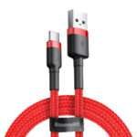 Cabo Baseus Cafule USB-A p/ USB-C 3m Vermelho