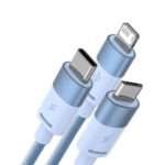 Cabo Baseus OTG StarSpeed USB-A p/ MicroUSB/USB-C/Lightning 1.2m Azul - Image 2