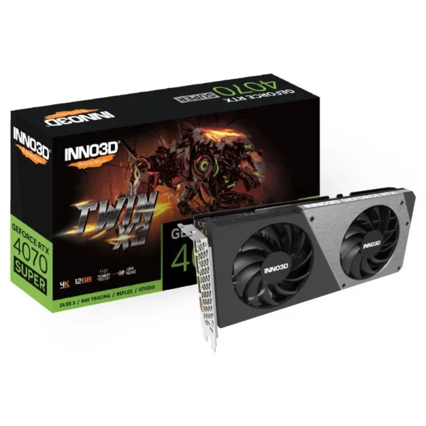 Placa Gráfica Inno3D GeForce RTX 4070 SUPER TWIN X2 12GB GDDR6X DLSS3