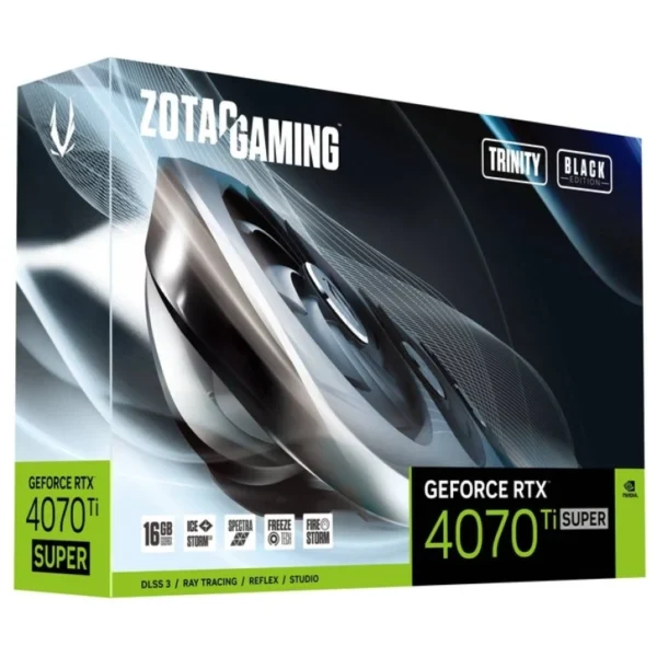 Placa Gráfica Zotac Gaming GeForce RTX 4070 Ti SUPER Trinity Black Edition 16GB GDDR6X DLSS3