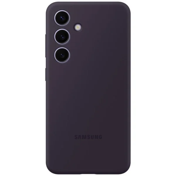Capa de silicone roxa Samsung para Galaxy S24