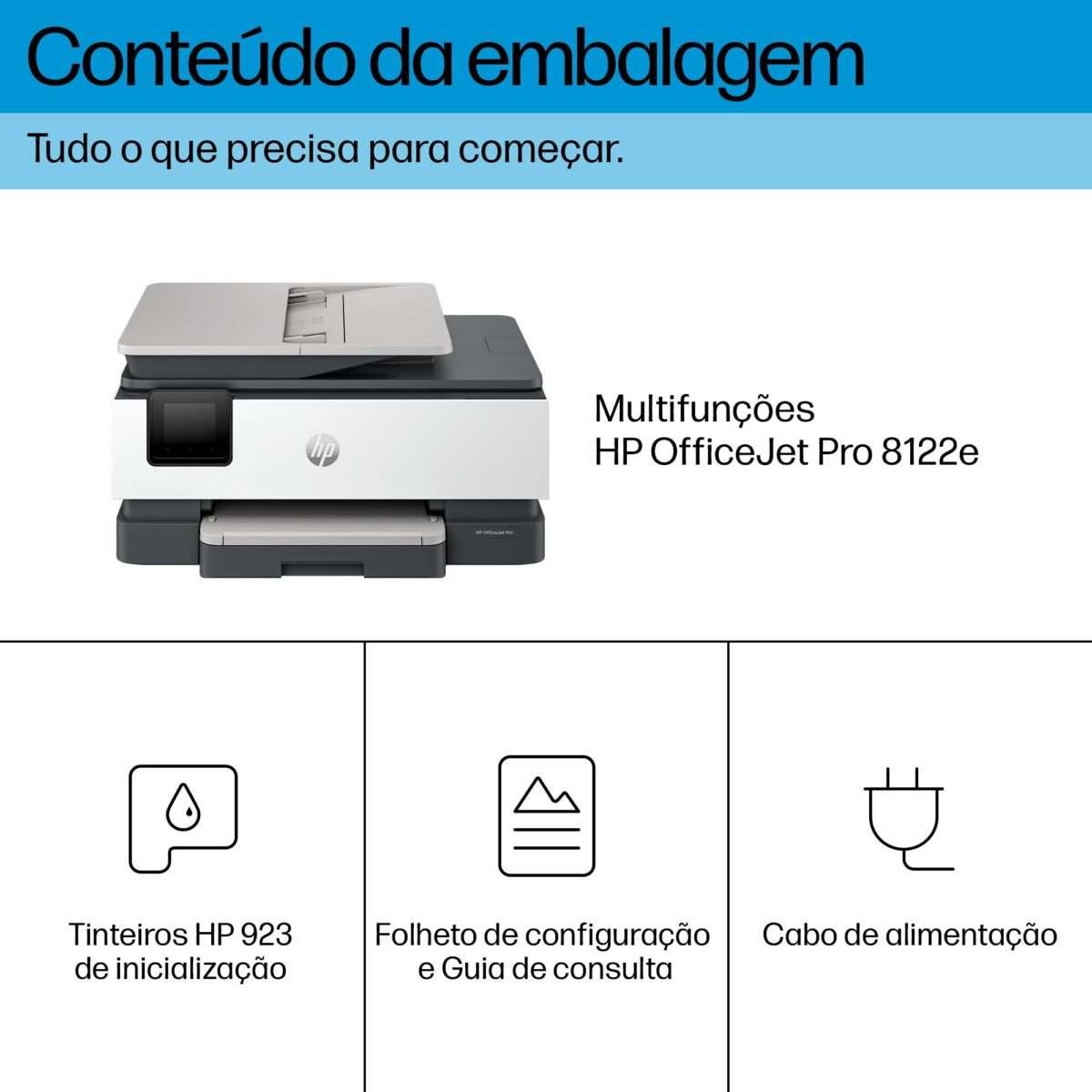 Impressora Multifunções HP OfficeJet Pro 8122e a Cores WiFi Duplex - Image 2
