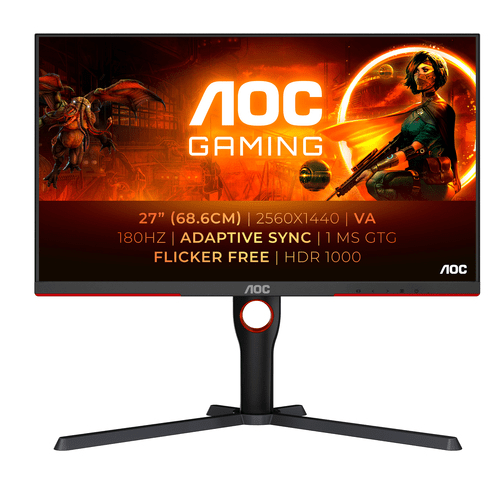 Monitor AOC G3 Q27G3XMN 27" 2K LED VA 180Hz 5ms Preto