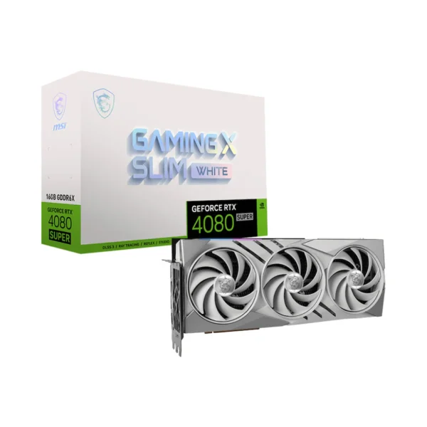 Placa Gráfica MSI GeForce RTX 4080 SUPER GAMING X SLIM WHITE 16GB GDDR6 DLSS3