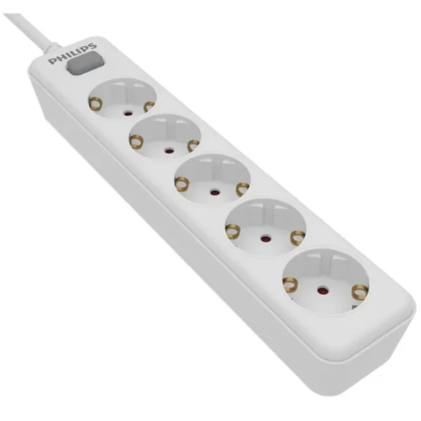 Tomada Philips com 5 entradas SPN1152WA/10 Power Strip 1,5 m branco