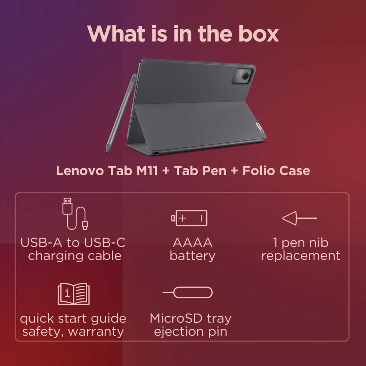 Tablet Lenovo TAB M11 TB330FU 10.95" WUXGA 8GB 128GB WIFI + Capa + Caneta - Image 5