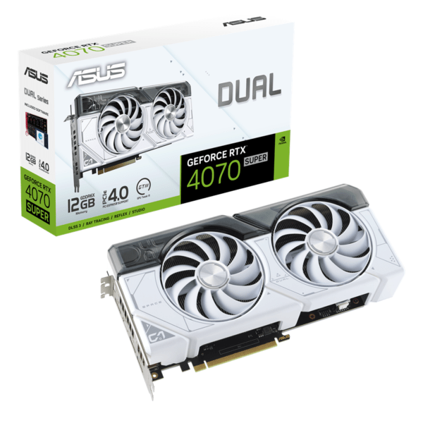 Placa Gráfica Asus Dual RTX 4070 Super White Edition 12GB GDDR6X