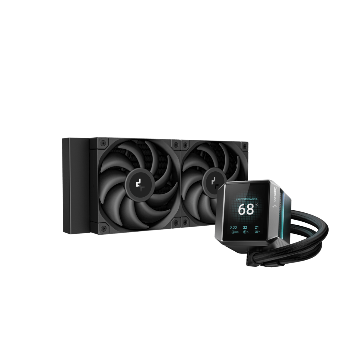 Water Cooler DeepCool Mystique 240 ARGB Display 2.8″ IPS TFT LCD 240mm Preto - Image 1