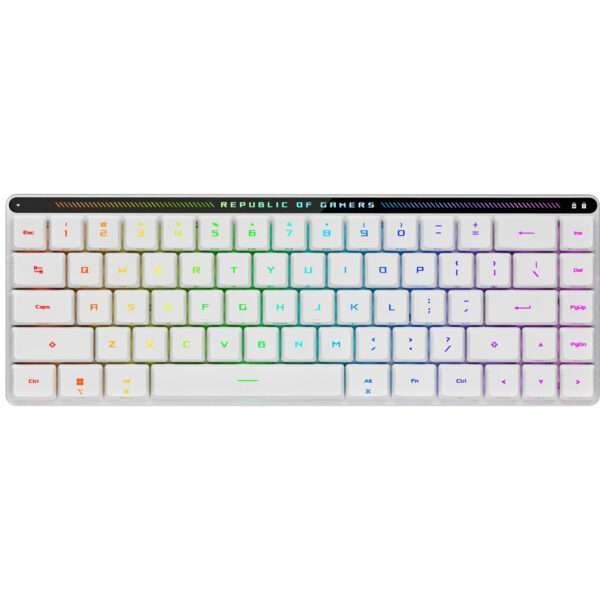 Teclado Mecânico Asus ROG Falchion 65% RX Low Profile RGB Wireless ROG RX Red US Branco