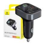 Carregador de Isqueiro Baseus S-09 Pro Series Car Dual USB-A 18W + Transmissor FM/Bluetooth Preto