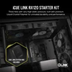 Ventoinhas Suplementares Corsair iCUE LINK RX120 Starter Kit 3 PWM Pretas - Image 7