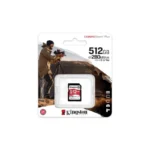 Cartão de memoria Kingston 512GB SD Canvas React Plus 280R/150W - Image 2