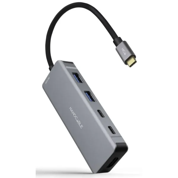 Hub Nanocable tipo C de acoplamento 2xUSB/ 1xHDMI 4K/ 2xUSB tipo C/ 1xUSB tipoC
