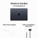 Apple MacBook Air 13.6" M3 CPU 8-core GPU 8-core 8GB 256GB Meia-Noite + Adaptador USB-C 30W - Image 2