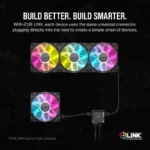 Ventoinhas Suplementares Corsair iCUE LINK RX120 RGB Starter Kit 3 PWM Brancas - Image 6