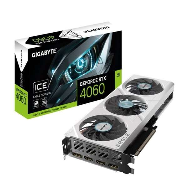 Placa Gráfica Gigabyte GeForce RTX 4060 Eagle OC Ice 8G GDDR6 DLSS3