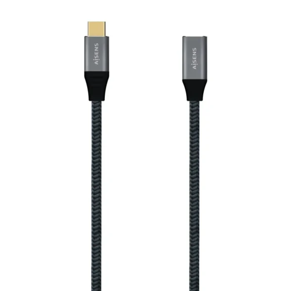 Cabo de extensão Aisens USB-C 3.2 macho/fêmea 1m cinza