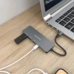 HUB Aisens USB 3.2 Gen2 10G USB-C para USB-C/M + 2xUSB-C/F + 2xUSB-A/F 15cm Cinzento - Image 2