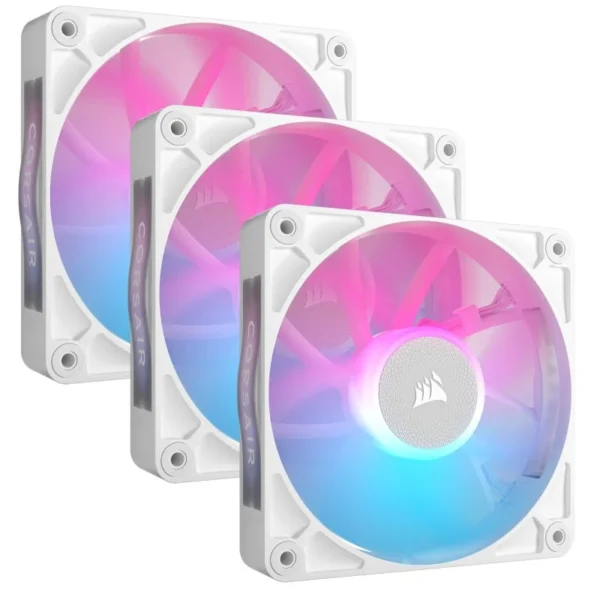 Ventoinhas Suplementares Corsair iCUE LINK RX120 RGB Starter Kit 3 PWM Brancas