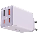Carregador Baseus Gan6 Pro Fast Charger 2C+2U 65W EU Roxo