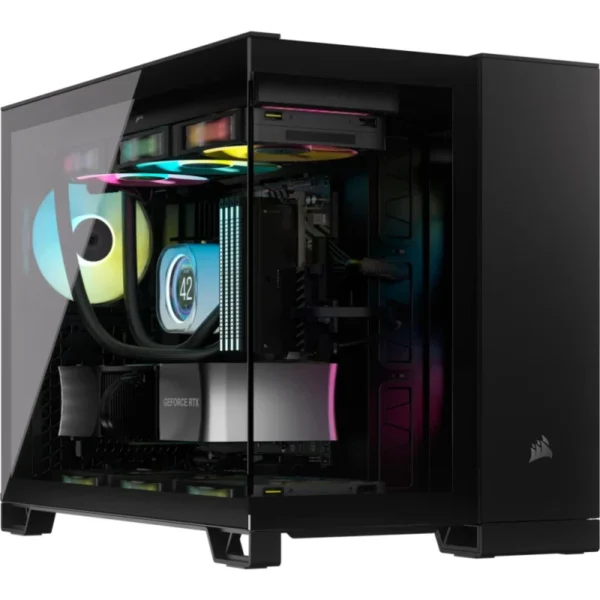 Caixa Micro-ATX Corsair 2500D Airflow Preta Vidro Temperado